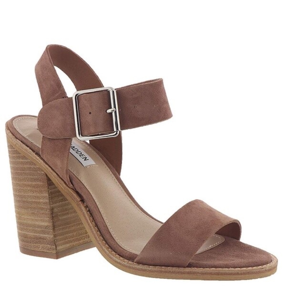 Steve Madden Suede Block Heel Sandals
